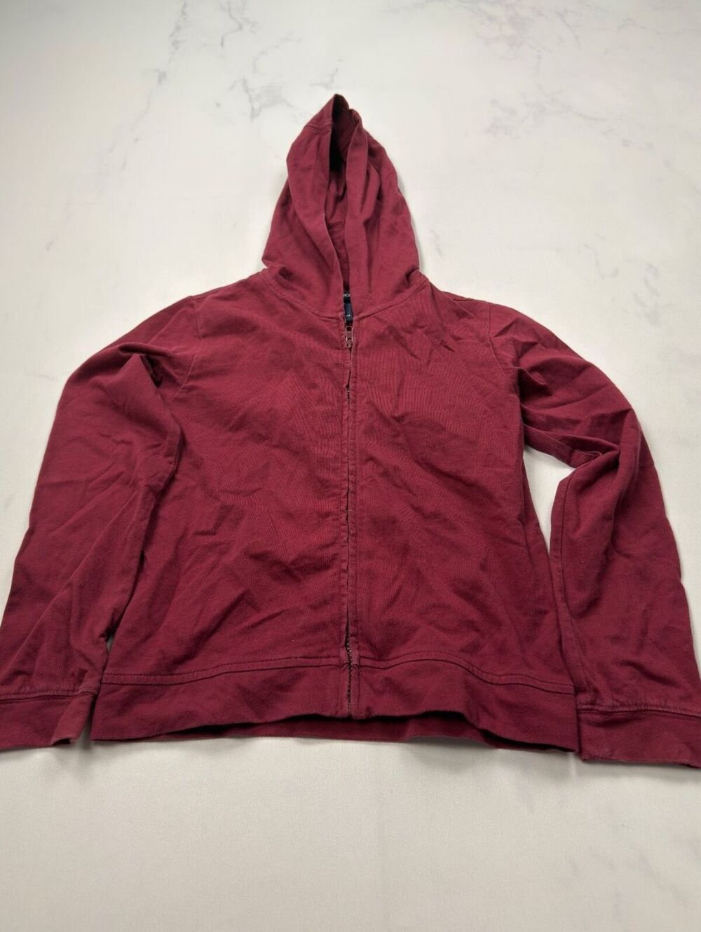 Gap Hoodie Sweatshirt Burgundy 2000s Minimalist Casual - Boys M